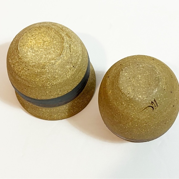 Indigenous Earthenware Small Pot Sanded Painted Pottery Signed Succulent Air 2x - Picture 7 of 13